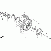 Схема вузла: Заднє колесо для Honda ST1100 Pan-European