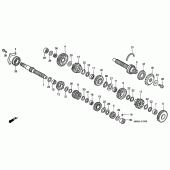 Схема узла: Трансмиссия для Honda CBR600 CBR600F