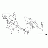 Схема вузла: Вихлопна система для Honda CRF450 CRF450X