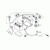 Схема вузла: Акумулятор для Honda XL700V Transalp