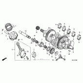 Схема вузла: Колінчастий вал & Поршень для Honda CBR1000 CBR1000RR (ABS) Fireblade