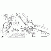 Схема узла: Верхняя траверса и Клипон руля для Honda CBR600 CBR600FS Sport Edition