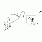 Схема вузла: Parking brake rod knob для Honda NSA700 DN-01