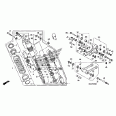 Схема вузла: Задній амортизатор для Honda CRF250 CRF250X