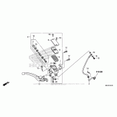 Схема вузла: Передній гальмівний циліндр для Honda CB1100