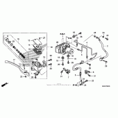 Схема узла: Передний тормозной цилиндр (fsc600a) для Honda FSC600 Silver Wing