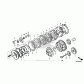 Схема вузла: Зчеплення для Honda VT750 Shadow Aero