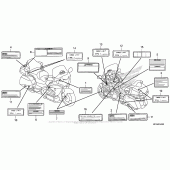Схема узла: Информационные наклейки для Honda GL1800 Gold Wing
