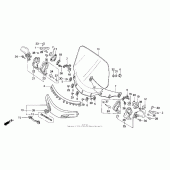 Схема узла: A ветровое стекло для Honda GL1500 Gold Wing Aspencade