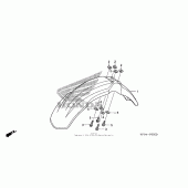 Схема вузла: Переднє крило для Honda CRF230 CRF230F