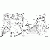 Схема вузла: Middle Cowl для Honda CBR1000 CBR1000RR Fireblade
