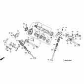 Схема вузла: Шток і Клапан для Honda NX650 Dominator