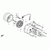 Схема вузла: Left crankcase cover / generator для Honda VT750 Shadow ACE