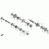 Схема узла: Трансмиссия для Honda NX250