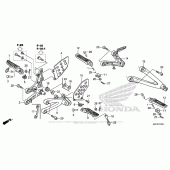 Схема вузла: Підніжки для Honda CBR600 CBR600RR