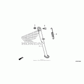 Схема вузла: Бічна підніжка для Honda CRF150 CRF150F