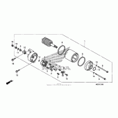 Схема узла: Стартер электрический для Honda VFR1200 VFR