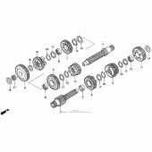 Схема вузла: Трансмісія для Honda ST1100 Pan-European