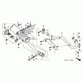 Схема вузла: Вихлопна система для Honda CRF150 CRF150F