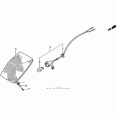 Схема вузла: Задній ліхтар (Стоп-сигнал) для Honda XR600