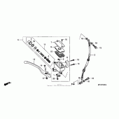 Схема вузла: Передній гальмівний циліндр для Honda VT600 Shadow VLX Deluxe