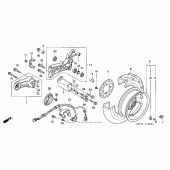 Схема вузла: Заднє колесо для Honda FSC600 Silver Wing