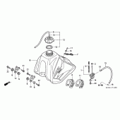 Схема вузла: Паливний бак для Honda XR250