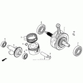 Схема вузла: Колінчастий вал для Honda XR250