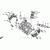 Схема вузла: Головка циліндра (fr.) Для Honda VT1100 Shadow ACE Tour