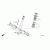 Схема вузла: Рульова траверса для Honda CRF250 CRF250X