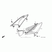 Схема вузла: Бічна накладка (1) для Honda CRF150 CRF150F