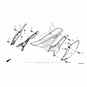 Схема вузла: Сидіння & Бічний обтічник для Honda CRF250 CRF250R