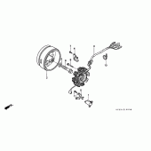 Схема вузла: Генератор для Honda XR250