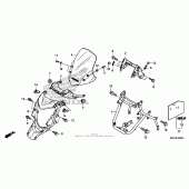 Схема узла: Front cowl для Honda NC700
