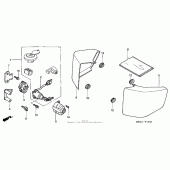 Схема вузла: Бічний обтічник для Honda VT750 Shadow Deluxe