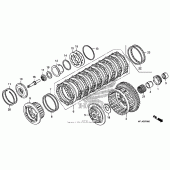 Схема вузла: Зчеплення для Honda CBR1000 CBR1000RR (ABS) Fireblade