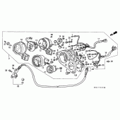 Схема узла: Панель приборов для Honda VFR400
