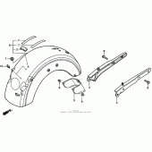 Схема узла: Заднее крыло для Honda VT1100 Shadow A.C.E. Tour