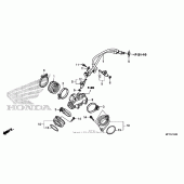 Схема узла: Впускной патрубок + injector для Honda VT1300 Sabre