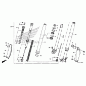 Схема вузла: Вилка передньої осі для Honda CRF450 CRF450X