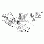 Схема узла: Воздушный фильтр для Honda VT750 Shadow Spirit