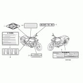 Схема узла: Информационные наклейки для Honda VT750 Shadow Spirit