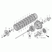 Схема узла: Сцепление для Honda VF750 Magna