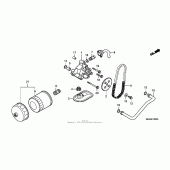 Схема узла: Масляный насос для Honda VT1100 Shadow Spirit