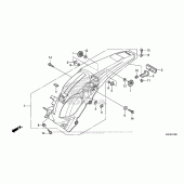 Схема вузла: Заднє крило для Honda CRF250 CRF250X