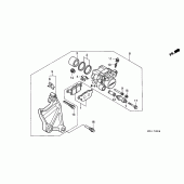 Схема узла: Задний тормозной суппорт (NT650VW/X/Y/1) для Honda NT650 Deauville