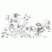 Схема вузла: Паливний бак для Honda CB600F Hornet