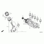 Схема вузла: Колінчастий вал & Поршень для Honda CBR600 CBR600RR