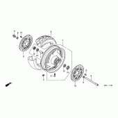 Схема вузла: Переднє колесо для Honda VTX1800