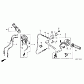 Схема вузла: Кабель перемикач (CBR900RRY, 1 / RE1) для Honda CBR900RR CBR929RR Fireblade